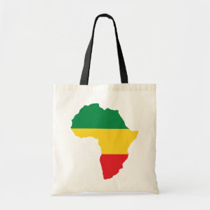 Green-, Gold- und Red-Africa-Flagge Tragetasche