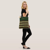 Green Gold und Red Christmas Streifen Tasche (Am Model)