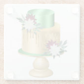 GREEN & GOLD URLAUB CHRISTMAS CAKE GLASUNTERSETZER (Rückseite)