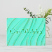 Green & Gold vermischt Hochzeitseinladungen Einladung (Stehend Vorderseite)