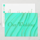 Green & Gold vermischt Hochzeitseinladungen Einladung (Vorne/Hinten)