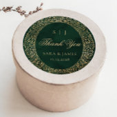 Green Gold Verzierte Viktorianische Hochzeit Viele Runder Aufkleber