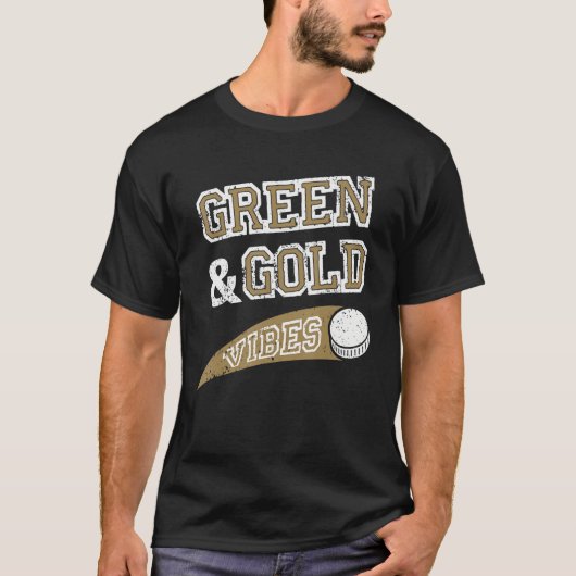 Green & Gold Vibes Hockey Team Fan_2 T-Shirt (Vorderseite)