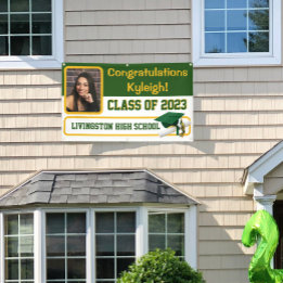 Green & Gold Vinyl Abschluss Banner