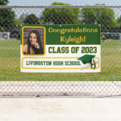 Green & Gold Vinyl Abschluss Banner (Insitu)