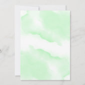 Green Gold Watercolor Botanical Boy Baby Dusche Einladung (Rückseite)