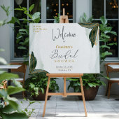 Green Gold Watercolor Brautparty Willkommen Poster