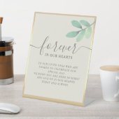 Green Gold Wedding Memorial Sign Sockelschild (In SItu)