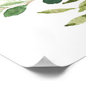 Green Gold Wedding Welcome Sign - Alles Gute für a Poster (Ecke)