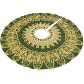 Green Gold Weihnachten Polyester Weihnachtsbaumdecke (Schrägansicht)