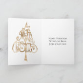 Green Gold Weihnachtsbaum Karte (Innenseite)