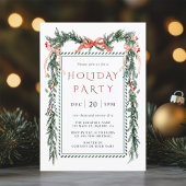 Green & Gold Weihnachtsfeier Einladung