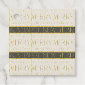 Green Gold Weihnachtsmuster#35 ID1009 Geschenkanhänger (Vorderseite)