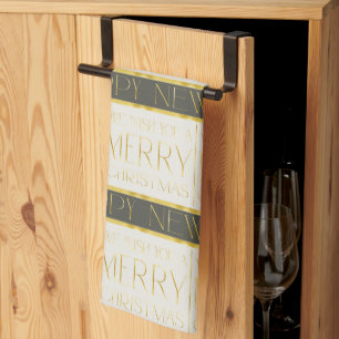 Green Gold Weihnachtsmuster#35 ID1009 Geschirrtuch