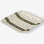 Green Gold Weihnachtsmuster#35 ID1009 Pappteller (Gewinkelt)