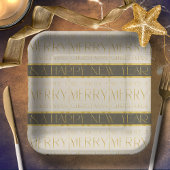 Green Gold Weihnachtsmuster#35 ID1009 Pappteller