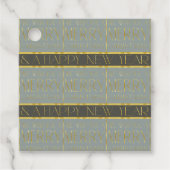 Green Gold Weihnachtsmuster#35b ID1009 Geschenkanhänger (Vorderseite)