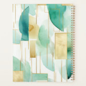 Green Gold White Abstrakt Planer (Rückseite)