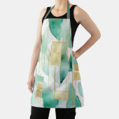 Green Gold White Abstrakt Schürze (InSitu)