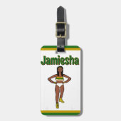 Green Gold White Dancer #1 Gepäckanhänger (Vorderseite vertikal)