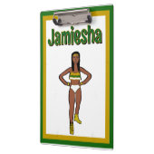 Green Gold White Dancer #1 Klemmbrett (Links)