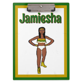 Green Gold White Dancer #1 Klemmbrett