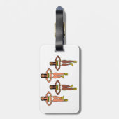 Green Gold White Dancer #2 Gepäckanhänger (Rückseite vertikal)