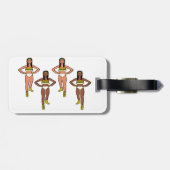 Green Gold White Dancer #2 Gepäckanhänger (Rückseite horizontal)