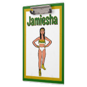 Green Gold White Dancer #2 Klemmbrett (Links)