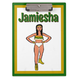 Green Gold White Dancer #2 Klemmbrett