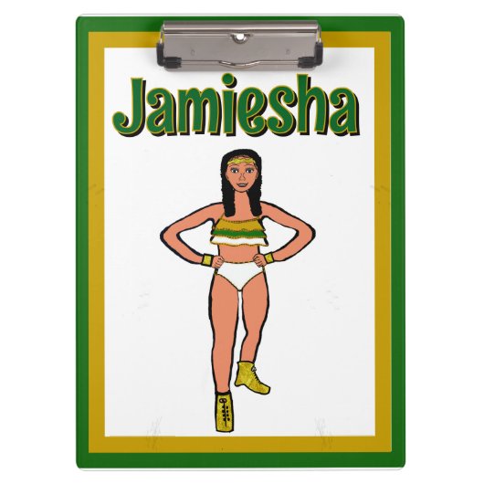 Green Gold White Dancer #2 Klemmbrett (Vorderseite)