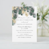 Green Gold White First Heilige Kommune Cross Einladung (Stehend Vorderseite)