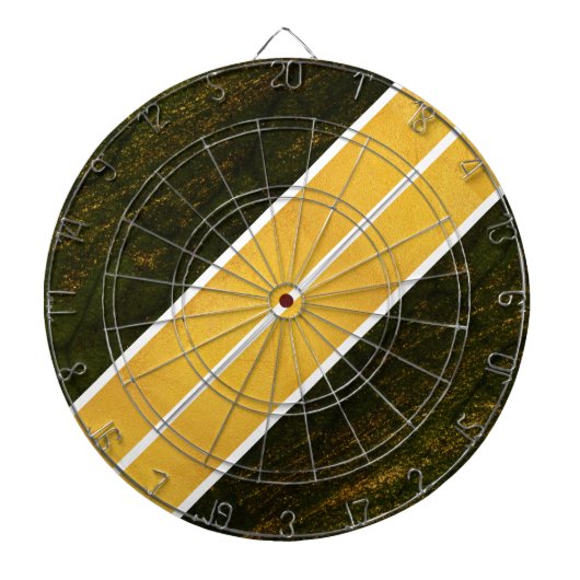 Green Gold White Lines Dartscheibe (vorne)