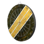 Green Gold White Lines Dartscheibe (Vorderseite rechts)