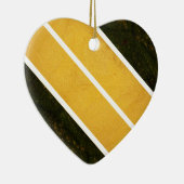 Green Gold White Lines Keramik Ornament (Rechts)