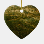 Green Gold White Lines Keramik Ornament (Hinten)