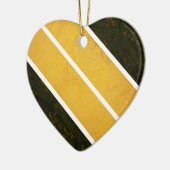 Green Gold White Lines Keramik Ornament (Links)