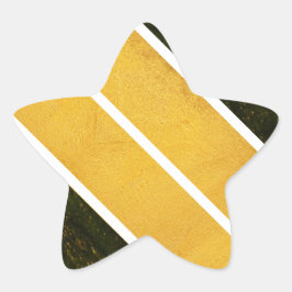 Green Gold White Lines Stern-Aufkleber