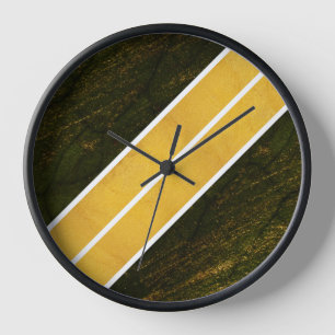 Green Gold White Lines Uhr