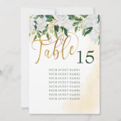 Green Gold White Peony Rose Blumenmuster Seekarte Einladung (Vorderseite)