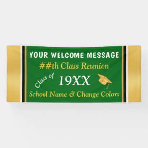 Green, Gold, White School Wiedersehen Banner
