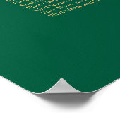 Green Golden Beige 6 Tischkarten-Plakat Poster (Ecke)