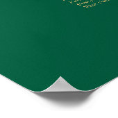 Green Golden Beige 7 Tischkarten-Poster Poster (Ecke)