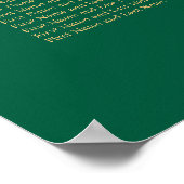 Green Golden Beige 8 Tischtabelle Chart Poster (Ecke)