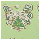 Green Golden Guardian Angel Kunststoffe Stoff (Nahaufnahme)
