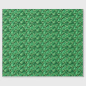 Green Golden Pearl Mermaid Dragon Scales Muster Geschenkpapier (Flach)