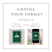 Green Golf 50th Birthday Invitation Einladung