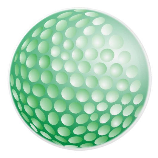 Green Golf Ball Design Keramikknauf (Vorderseite)