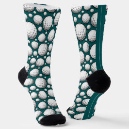 Green Golf Balls Socken