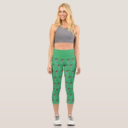 Green Golf Capri Leggings (Vorderseite)